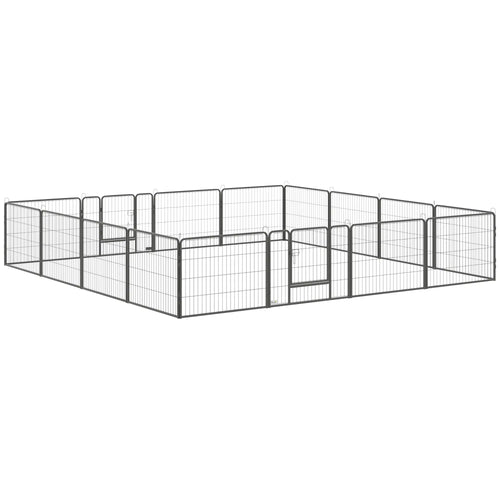 Heavy Duty Dog Playpen, 16 Panels, 2 Doors, 23.5