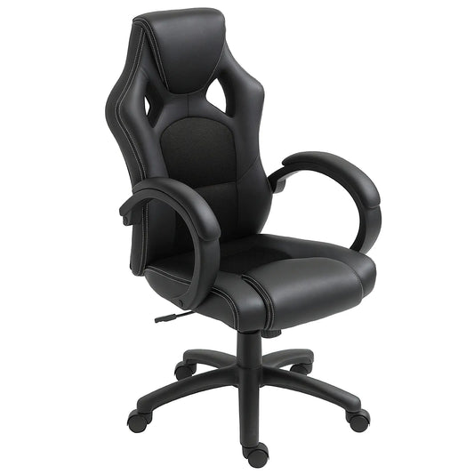 Racing Gaming Chair, Swivel Wheels, Padded Headrest, Tilt, Black Executive & Manager Chairs Black at Gallery Canada