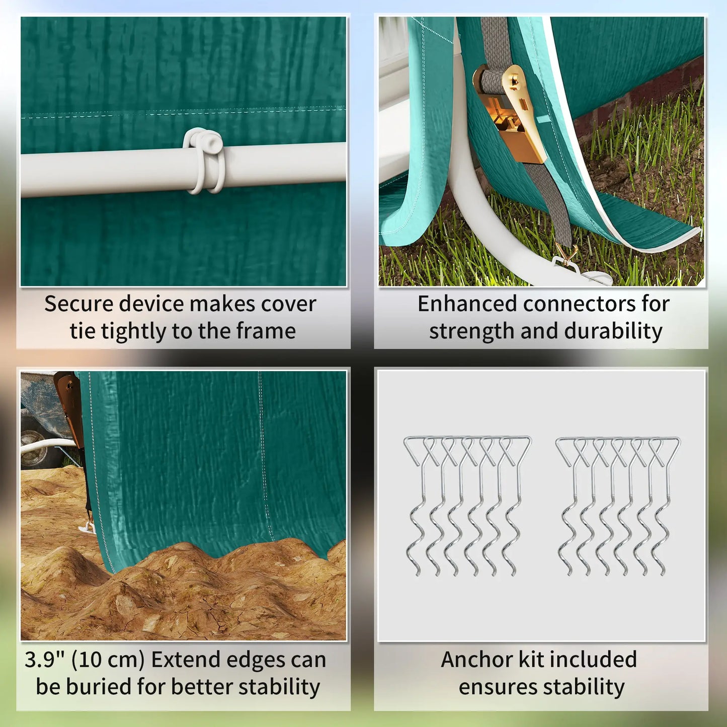 7.9' x 6.6' Garden Storage Tent, Metal Frame, Double Zipper Doors, Green Car Shelters at Gallery Canada