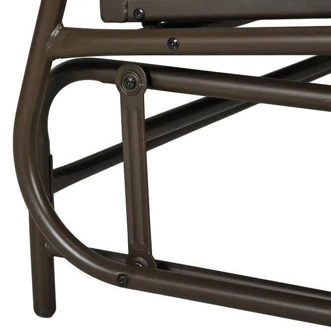 2-Person Outdoor Glider Bench, Swing Chair with Mesh, Table, Steel Frame Outdoor Gliders at Gallery Canada