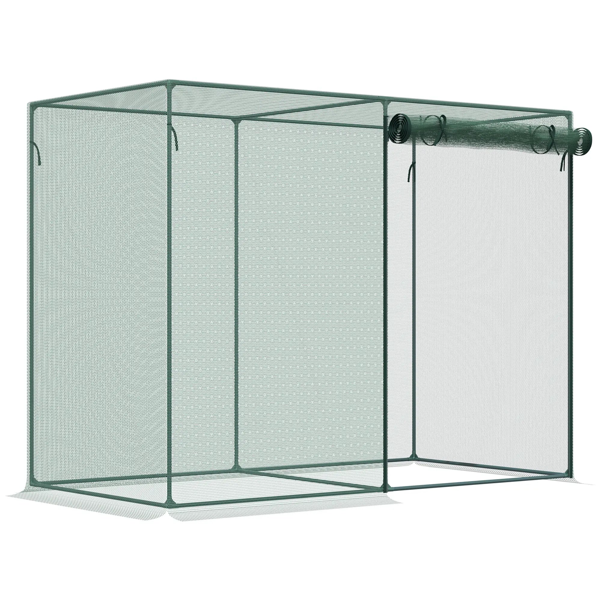 6.5 x 3.3ft Crop Cage, Plant Protector, Zippered Door, Storage Bag, Green Walk In Greenhouses at Gallery Canada