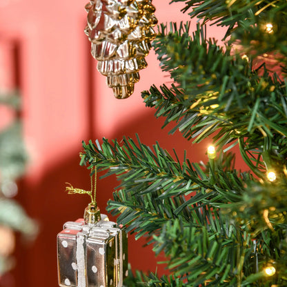 6' Pre Lit Artificial Pencil Christmas Tree, Warm White LED Lights, Green Pre Lit Christmas Trees at Gallery Canada