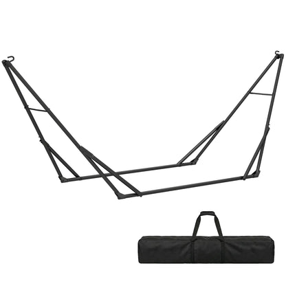 9.5ft Portable Adjustable Foldable Steel Hammock Stand, Black Hammock Stands at Gallery Canada