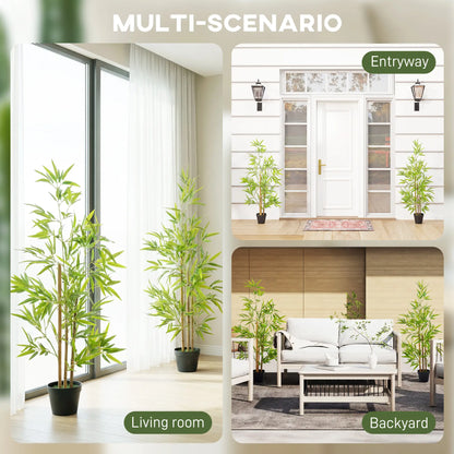 Artificial Bamboo Tree, 4ft, Realistic Leaf, Natural Trunk, Decorative Plant Artificial Trees at Gallery Canada