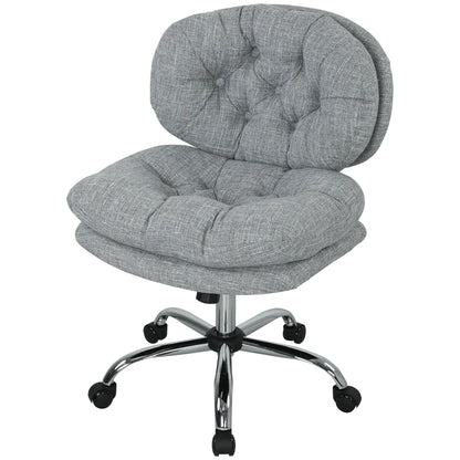 Armless Office Chair, Wide Padded Seat, Adjustable Height, Tilt Function, Grey Task Chairs at Gallery Canada