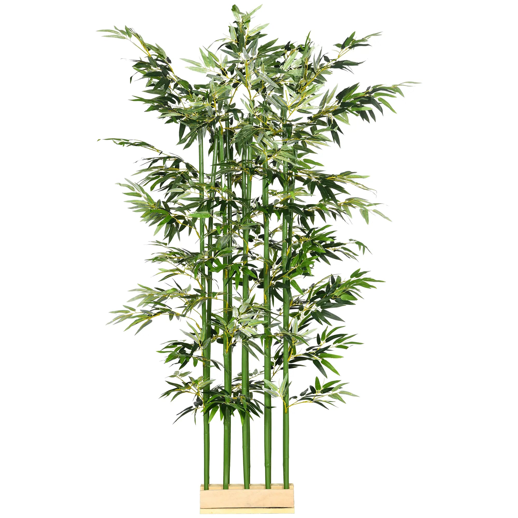 5ft Artificial Bamboo Tree, Faux Plant, Pine Wood Base, Indoor Decor Artificial Trees Green at Gallery Canada