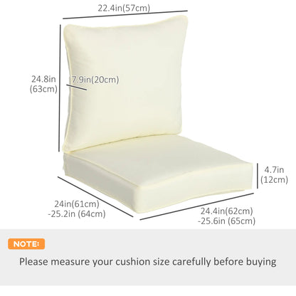 Patio Chair Cushions, Thick Deep Seat with Back Cushion, Cream White Patio Chair Cushions at Gallery Canada