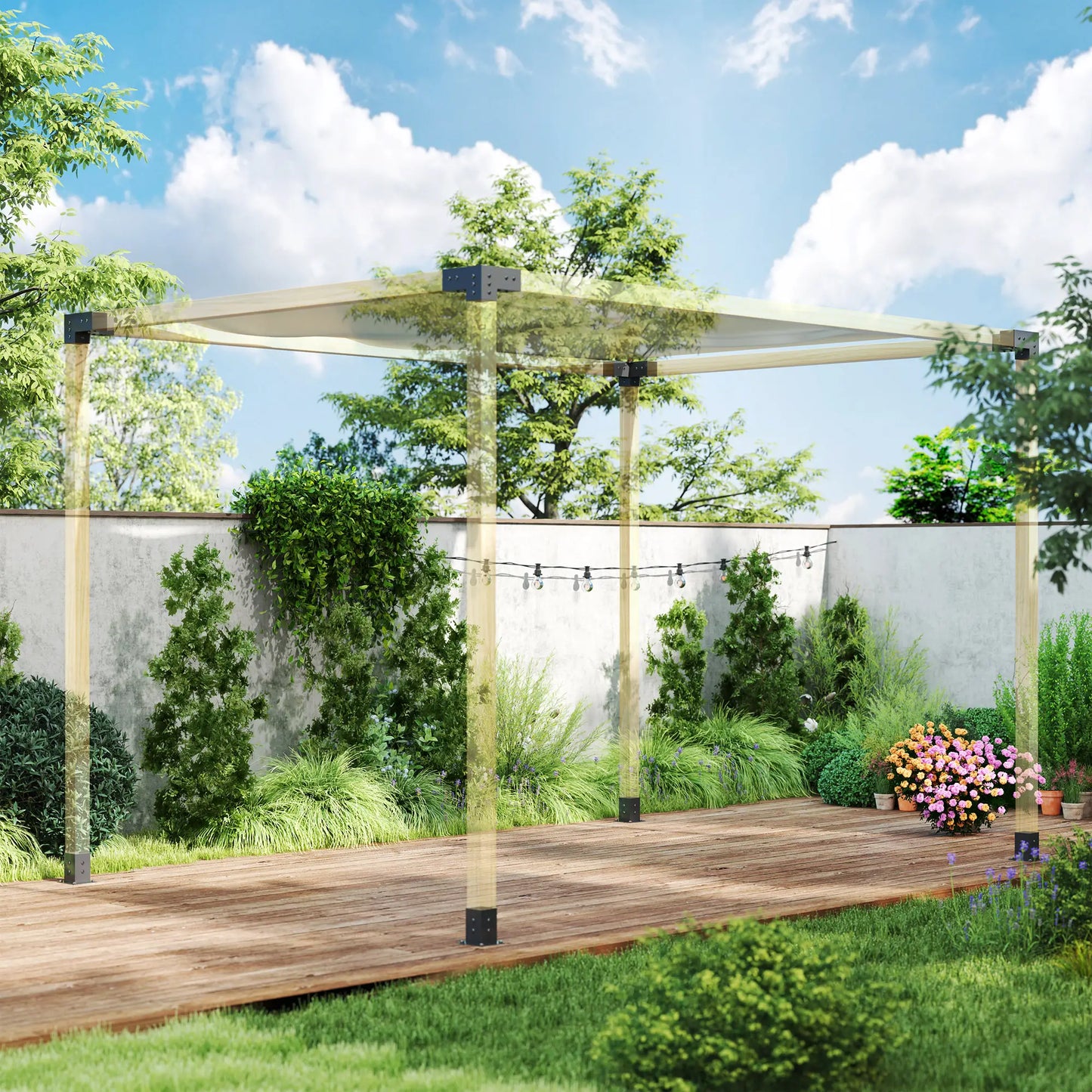 8PCS Pergola Kit, 3-Way & 4-Way Corner Brackets for 4"x4" Lumber Pergolas at Gallery Canada