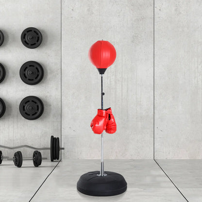 Boxing Bag With Stand, 49.6"-56.7" Adjustable Height, Fillable Base Strength Training Equipment at Gallery Canada
