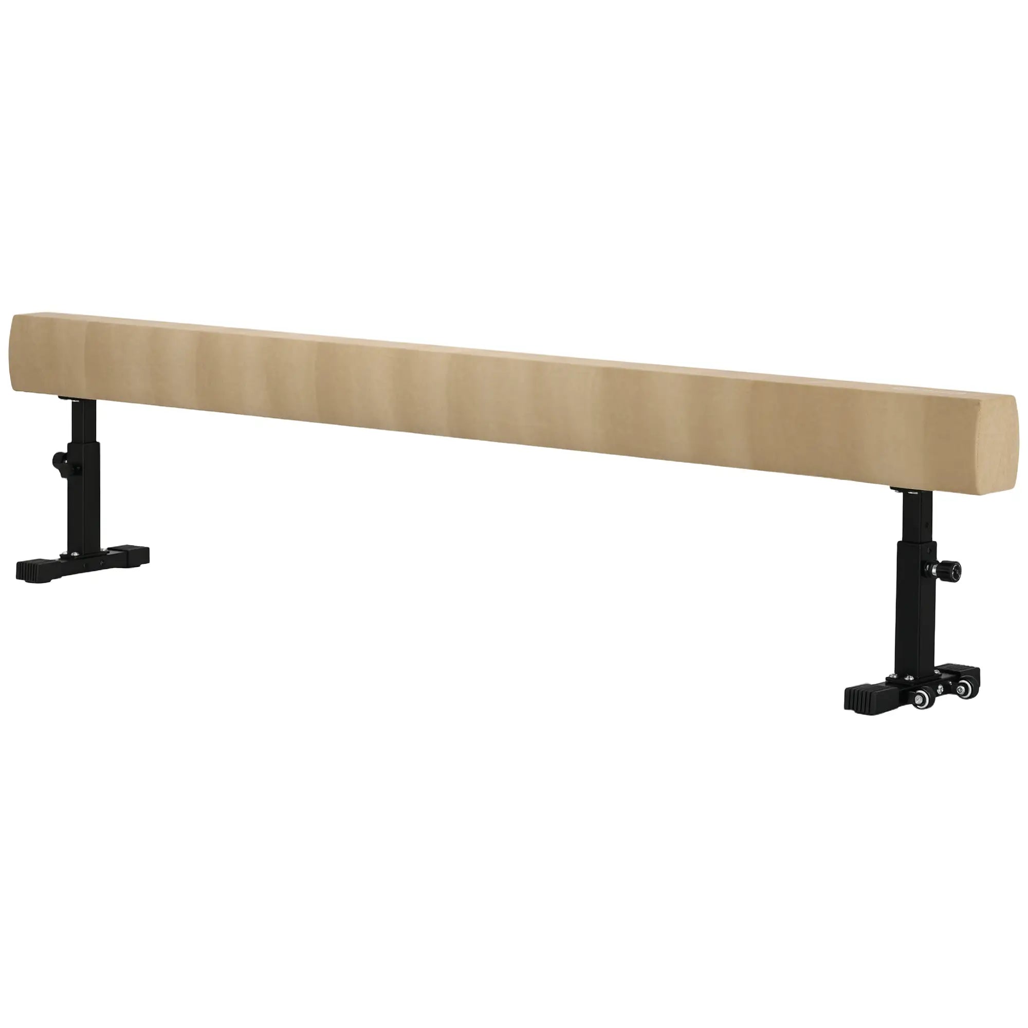 7.5ft Adjustable Balance Beam, Gymnastics Equipment with Wheels, for Training Aerobic Equipment Brown at Gallery Canada