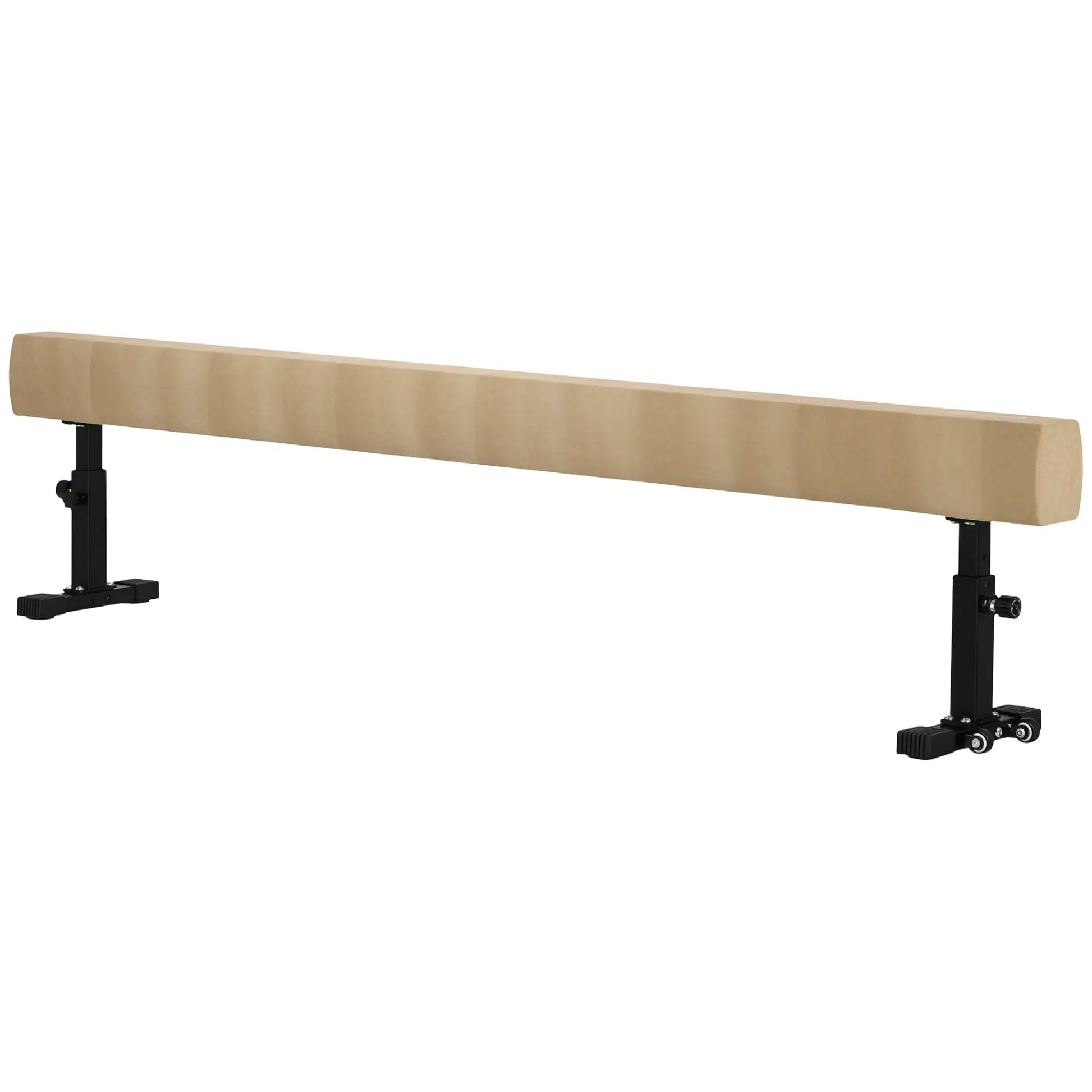 7.5ft Adjustable Balance Beam, Gymnastics Equipment with Wheels, for Training Aerobic Equipment Brown at Gallery Canada