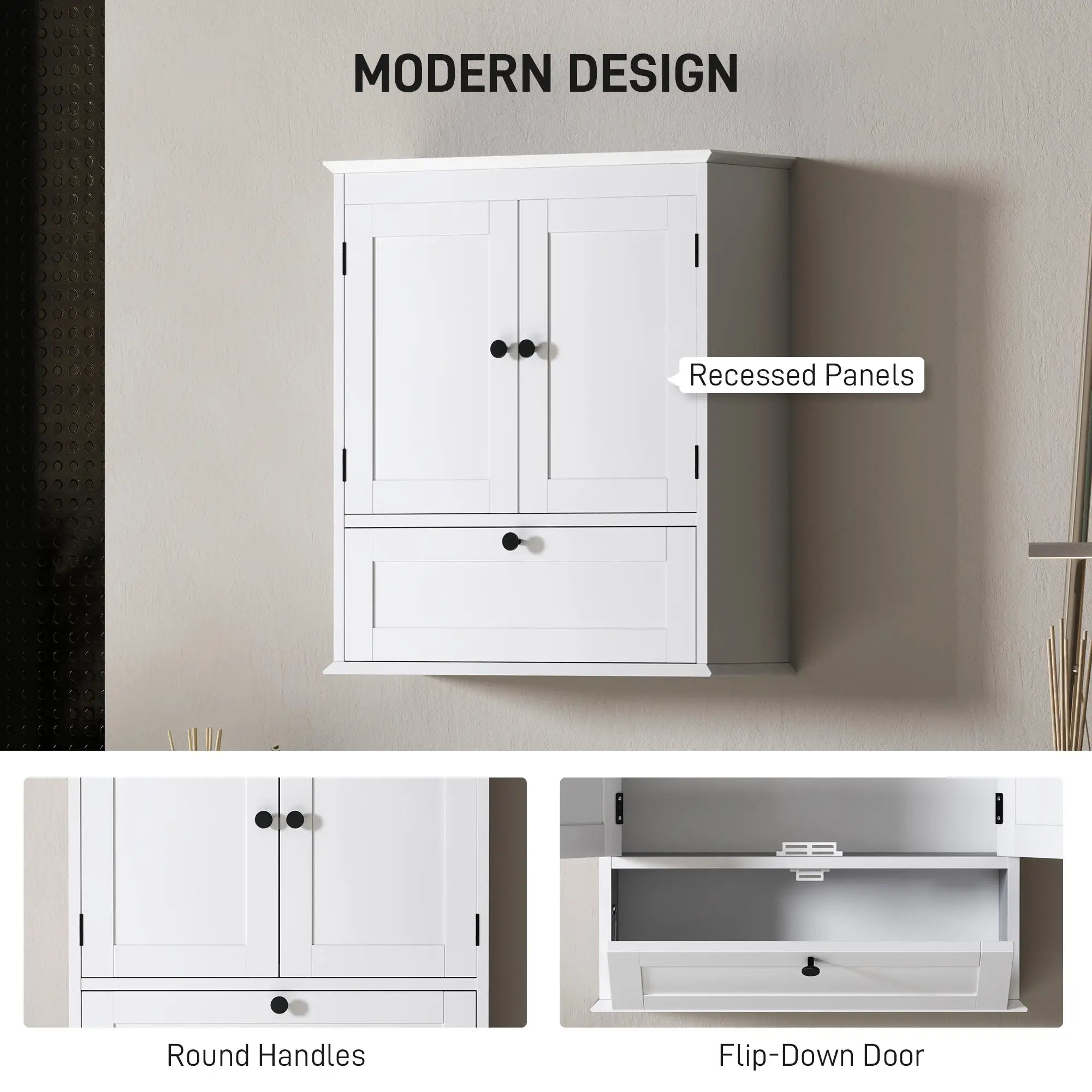Medicine Cabinet, Adjustable Shelf, Bathroom Wall Cabinet, White Bathroom Cabinets at Gallery Canada