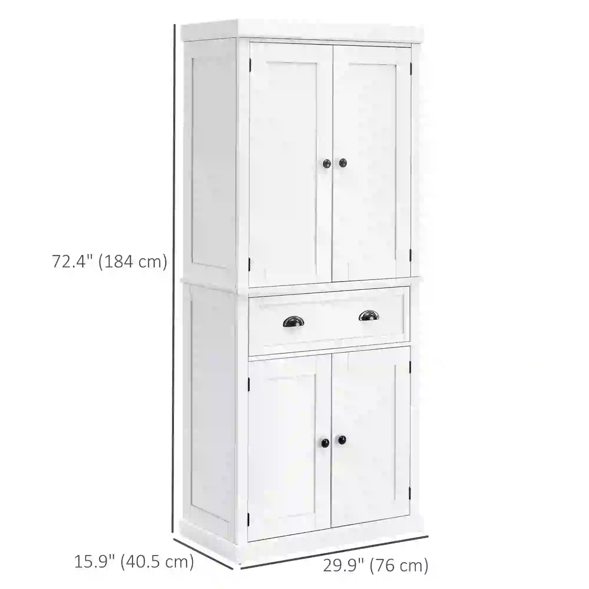 Kitchen Cabinet With 2 Drawers, MDF Board, White Kitchen Pantry Cabinets at Gallery Canada