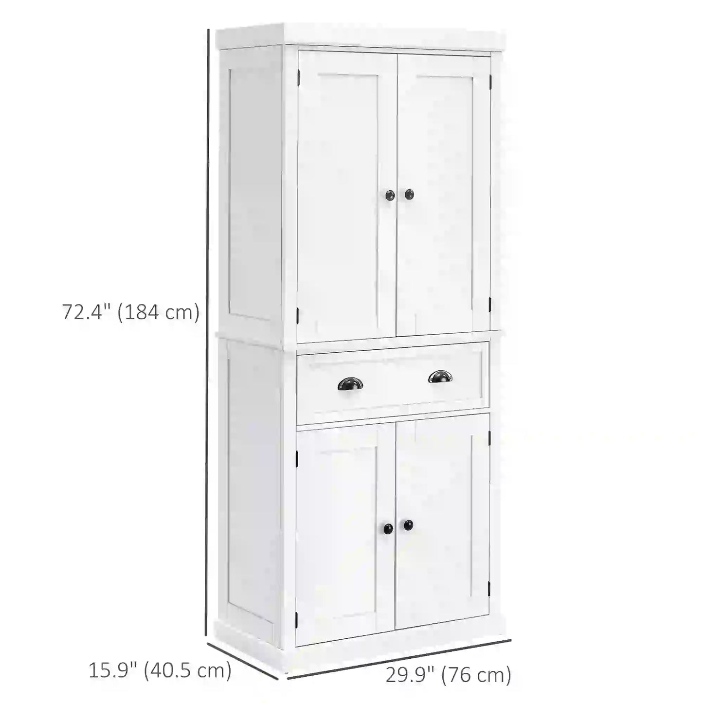 Kitchen Cabinet With 2 Drawers, MDF Board, White Kitchen Pantry Cabinets at Gallery Canada
