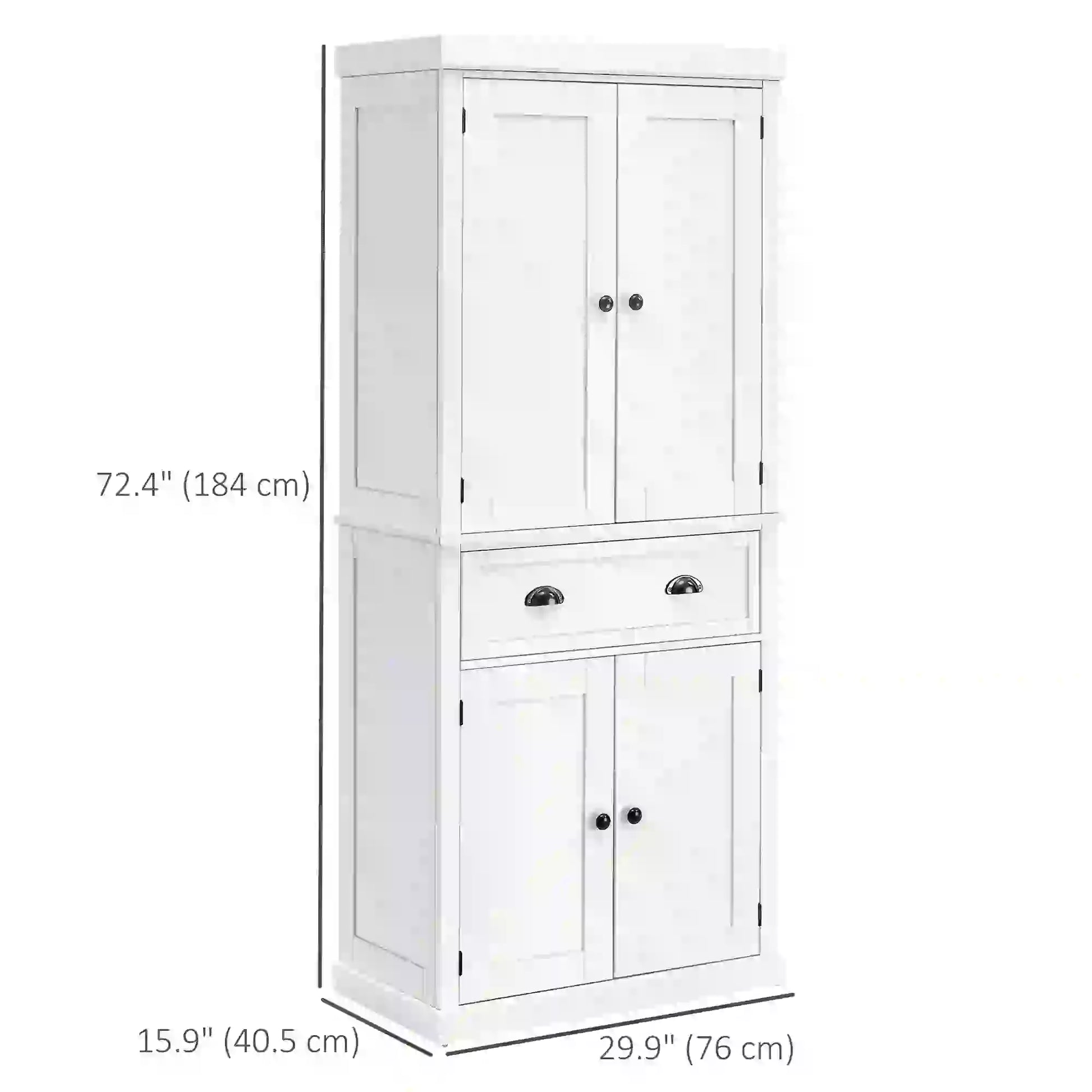 Kitchen Cabinet With 2 Drawers, MDF Board, White Kitchen Pantry Cabinets at Gallery Canada