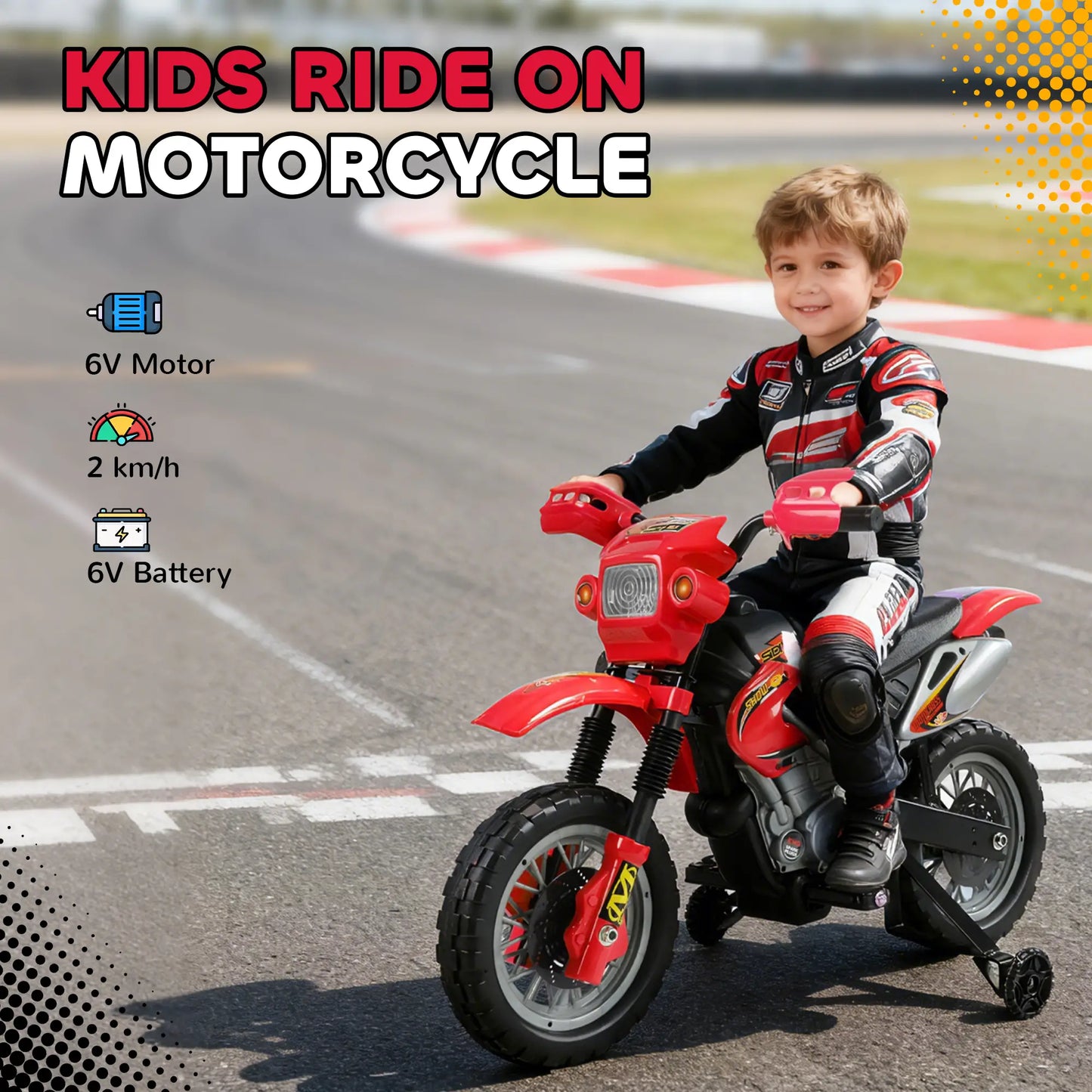 6V Electric Ride On Motorcycle, For 3-6 Year Olds, Red Electric Motorcycles at Gallery Canada
