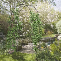7.9FT Metal Garden Arch Trellis, Outdoor Arbor for Climbing Plants