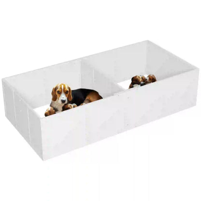 Adjustable Whelping Box for Dogs, 77" x 38", White Houses, Kennels & Pens at Gallery Canada
