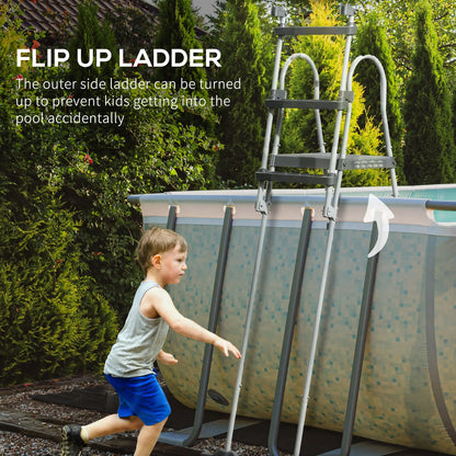 Above Ground Pool Ladder, 70", Fits 48" Pool Wall, Grey Outdoor Swimming Pools & Hot Tubs at Gallery Canada