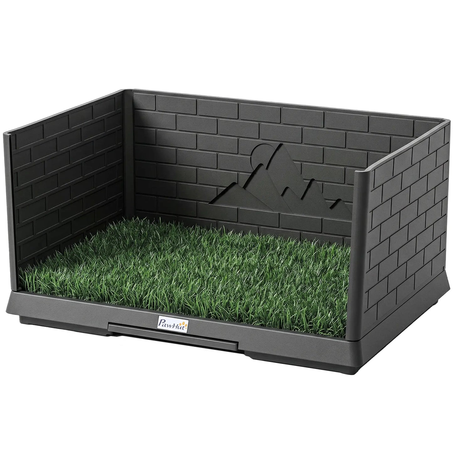 Dog Grass Pad With Tray, Indoor Potty Tray For Puppy Training Elevated Dog Beds Black, Green at Gallery Canada