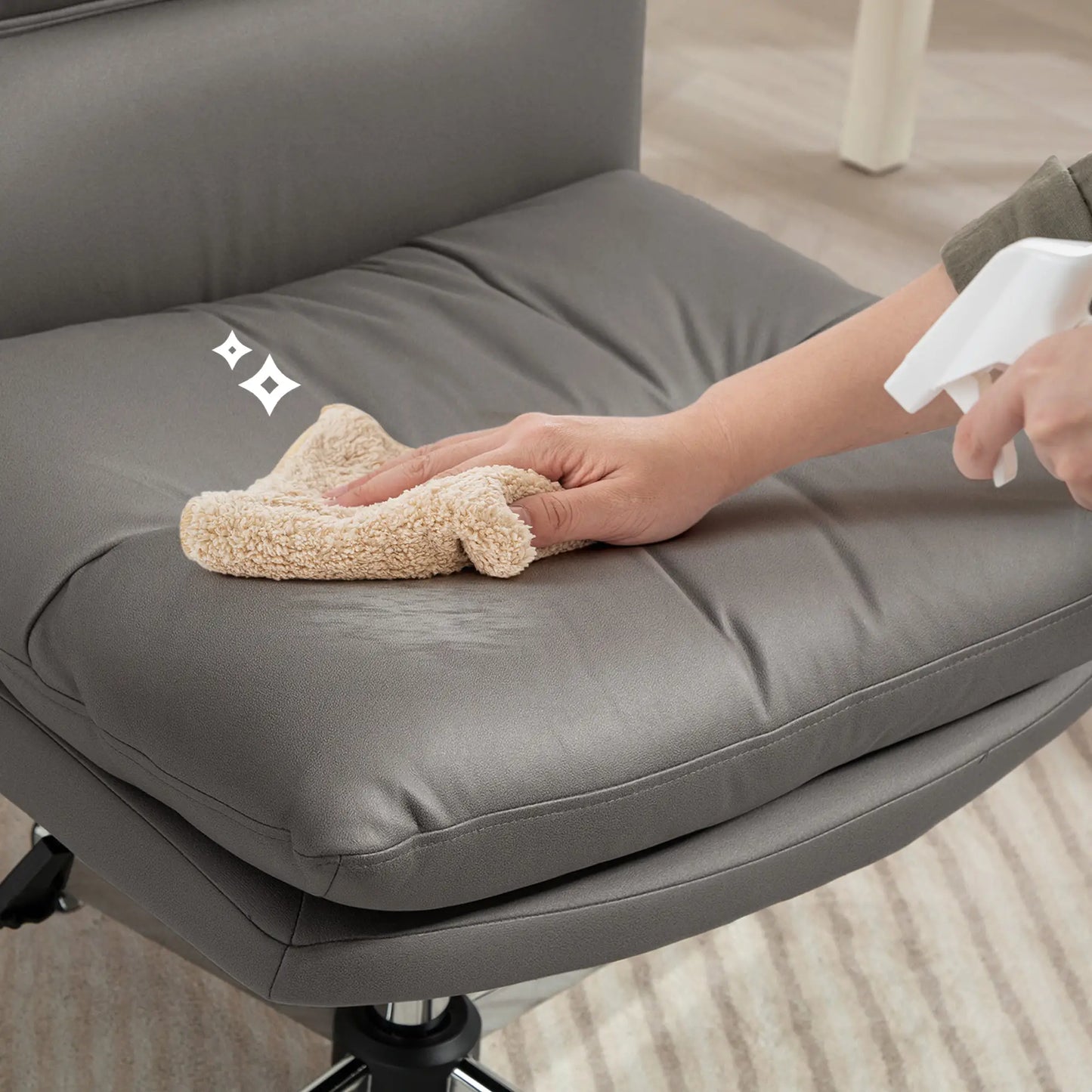 Armless Office Chair, Adjustable Height, Tilt Function, Grey Task Chairs at Gallery Canada