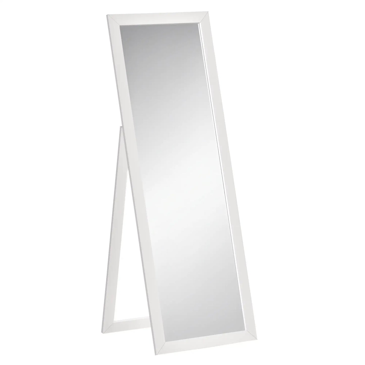 58" x 20" Full Length Mirror, Floor Standing, Bedroom Living Room, White Full Length Mirrors White at Gallery Canada
