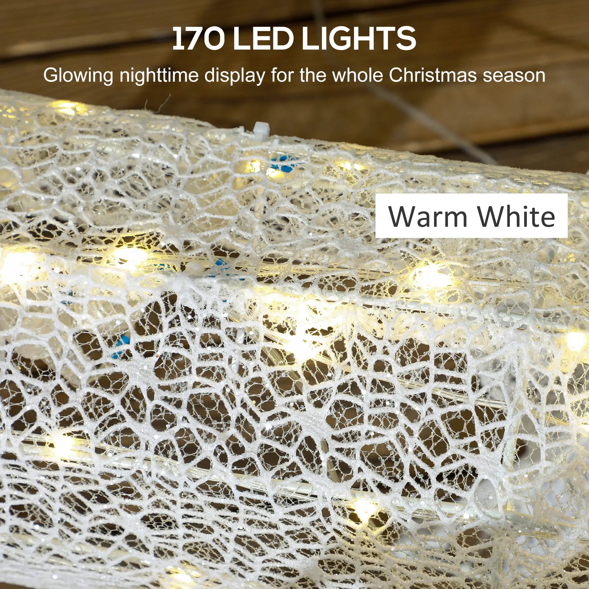 Lighted Deer Christmas Decor, 170 LED, Garden, White Christmas Deer Lights at Gallery Canada