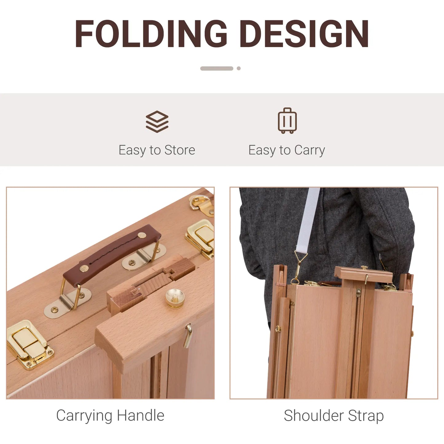 Folding Wood French Artists Easel, Portable Painters Tripod, Sketch Craft Dress Form & Mannequins at Gallery Canada