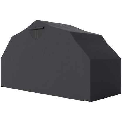 Motorcycle Shelter, Waterproof Cover Tent, 2 Mesh Windows, UV Protected Car Shelters Black at Gallery Canada