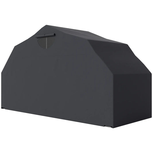 Motorcycle Shelter, Waterproof Cover Tent, 2 Mesh Windows, UV Protected Car Shelters Black at Gallery Canada