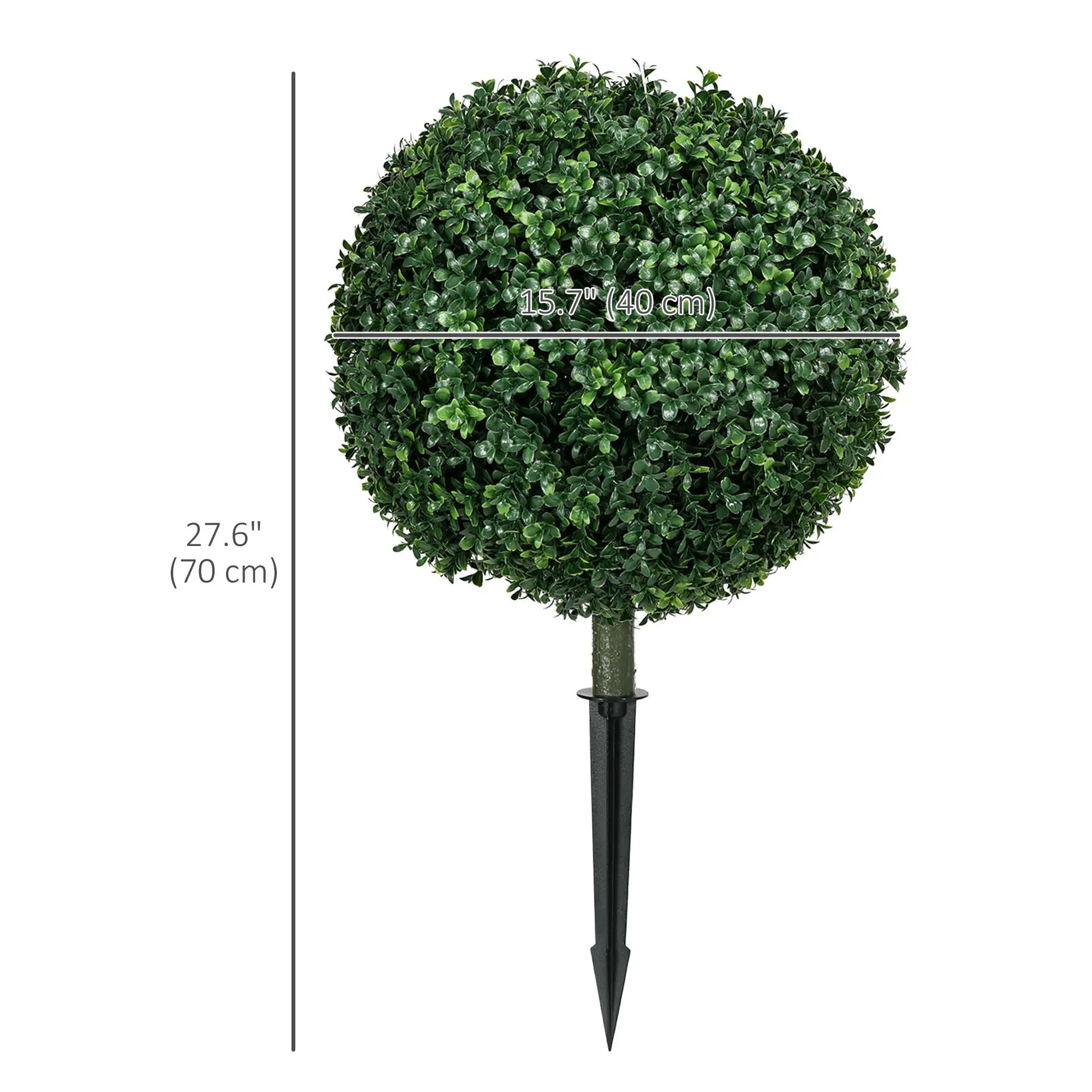 Artificial Boxwood Trees, Set of 2 Ball Topiary, UV Resistant Artificial Trees at Gallery Canada