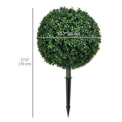 Artificial Boxwood Trees, Set of 2 Ball Topiary, UV Resistant Artificial Trees at Gallery Canada