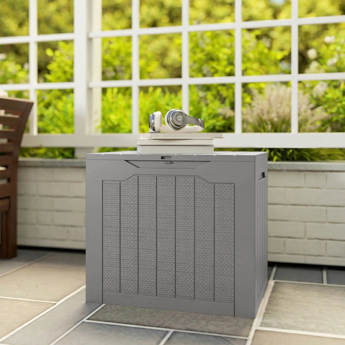 28 Gallon Deck Box, Resin Outdoor Storage With Handles, Waterproof UV Resistant Patio Storage Boxes at Gallery Canada