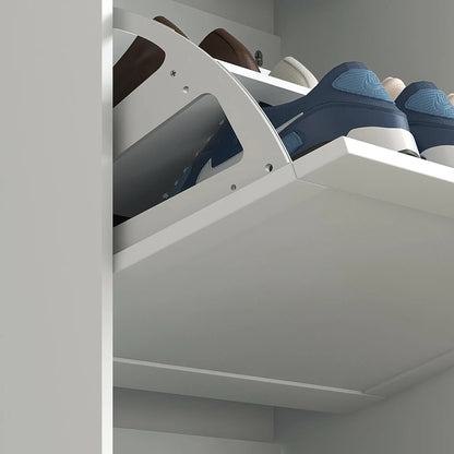 Modern Shoe Storage, 3 Flip Drawers, Adjustable Shelves, 18 Pairs, White Shoe Storage Cabinets & Racks at Gallery Canada