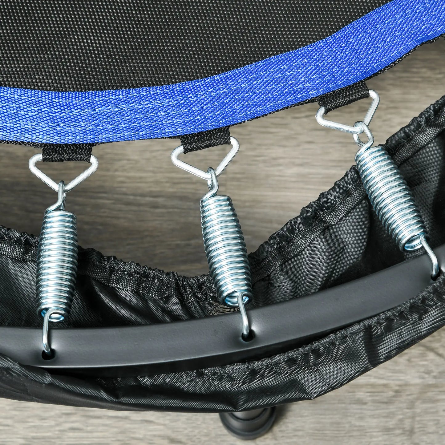 40" Foldable Mini Fitness Trampoline, Adjustable Foam Handle, Blue Trampolines at Gallery Canada