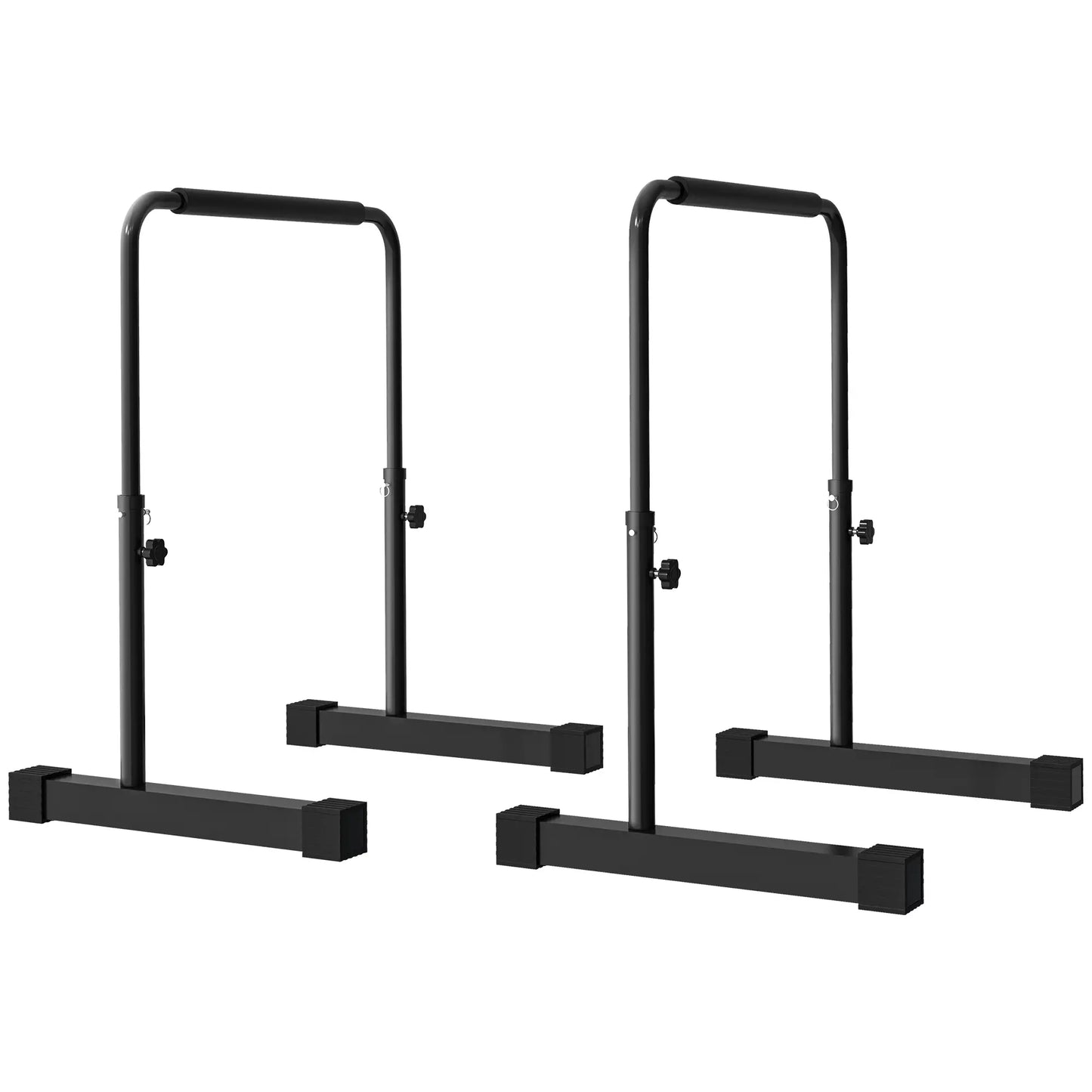 Adjustable Push Up Bars, Dip Station with 4 Height Levels More-Strength Training Equipment Black at Gallery Canada