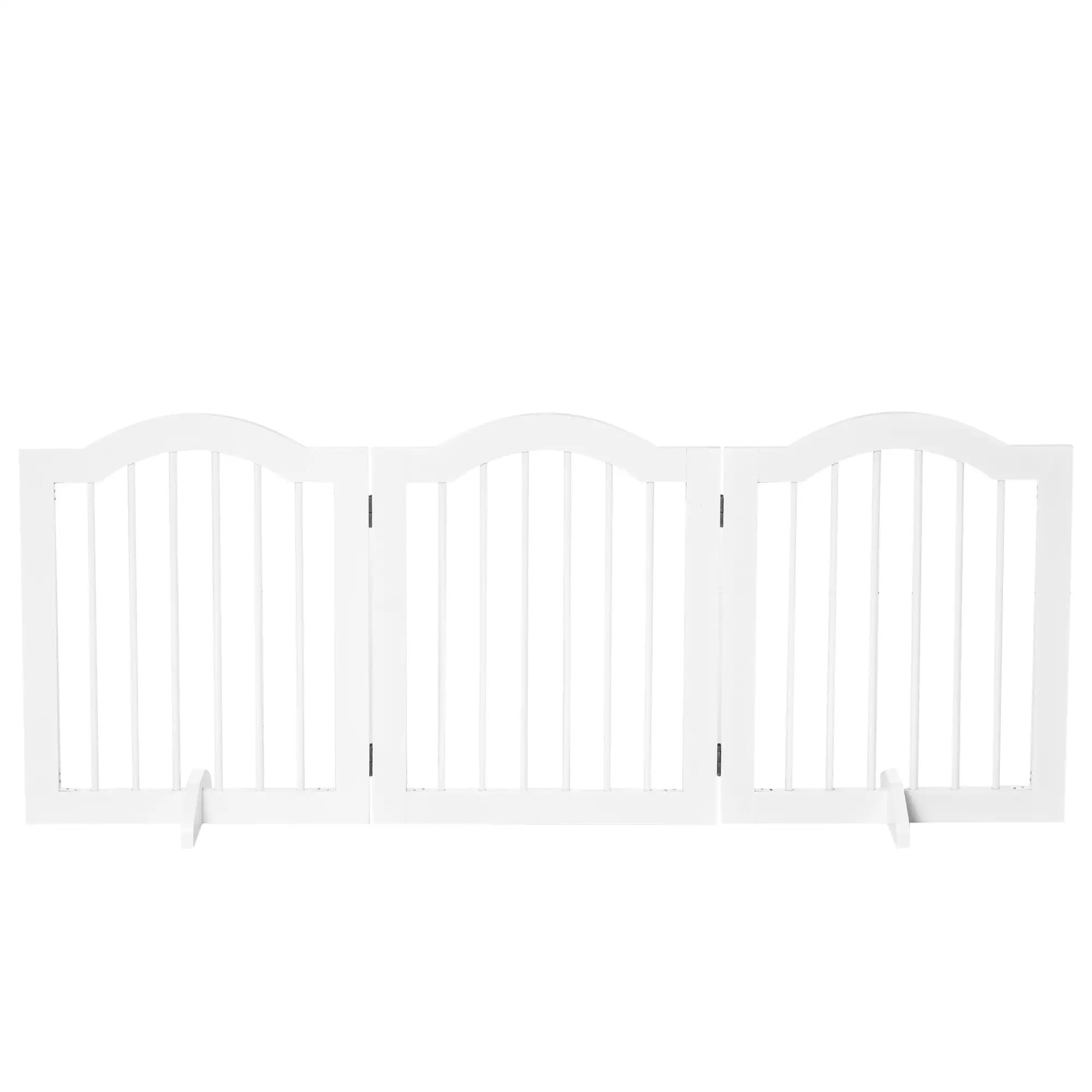 24"H Foldable Dog Gate, 3 Panels, Freestanding Pet Barrier, White Houses, Kennels & Pens at Gallery Canada