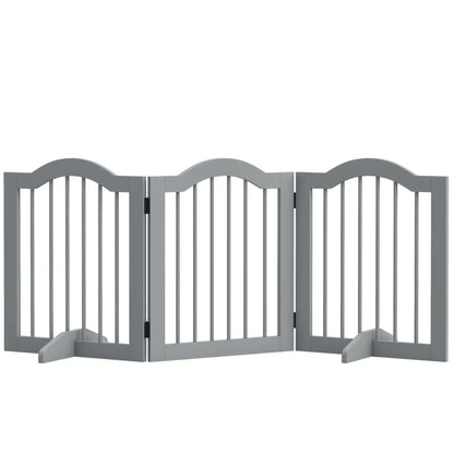 24" Freestanding Pet Gate, 2 Support Feet, Light Grey Houses, Kennels & Pens at Gallery Canada