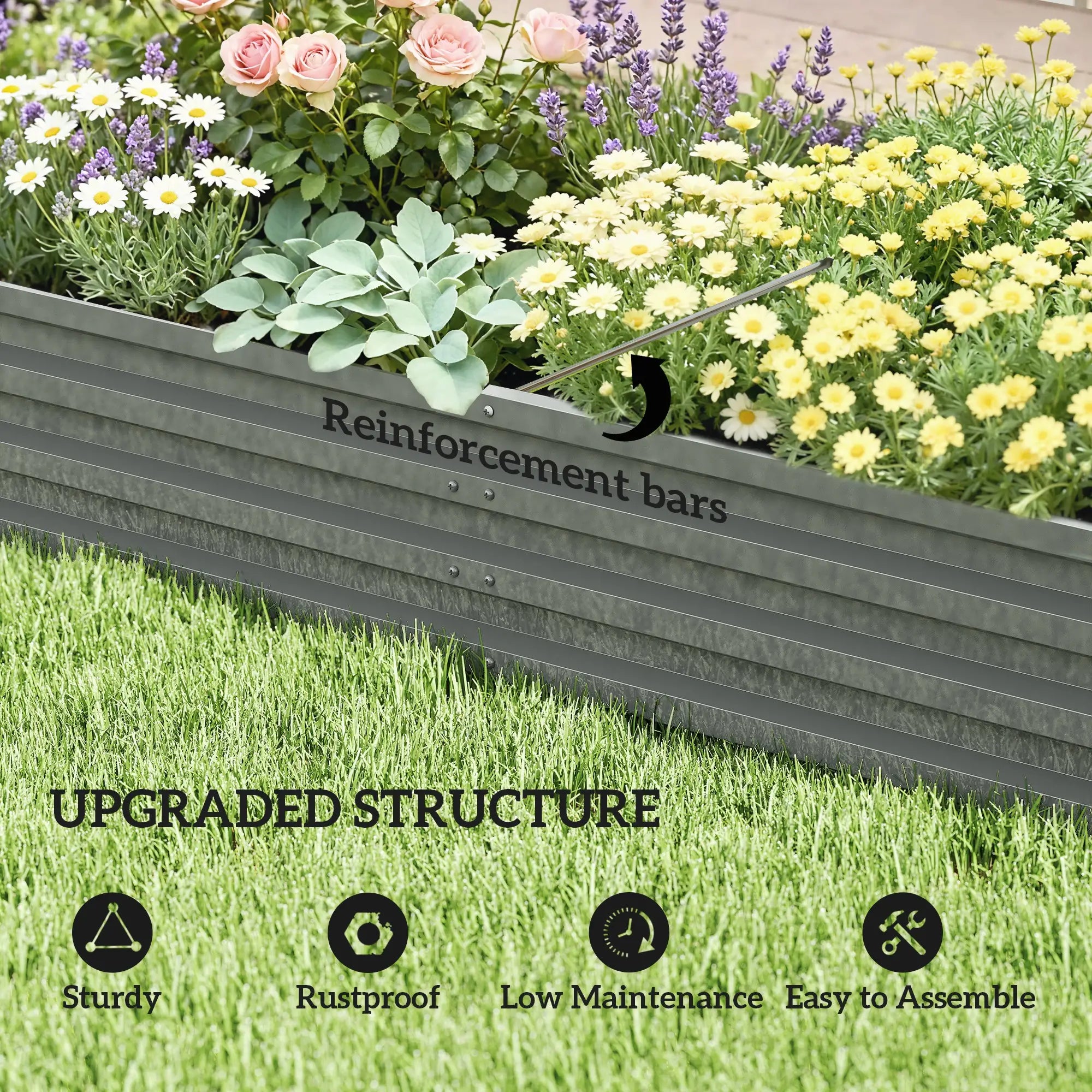 L-Shaped Raised Garden Bed, 82