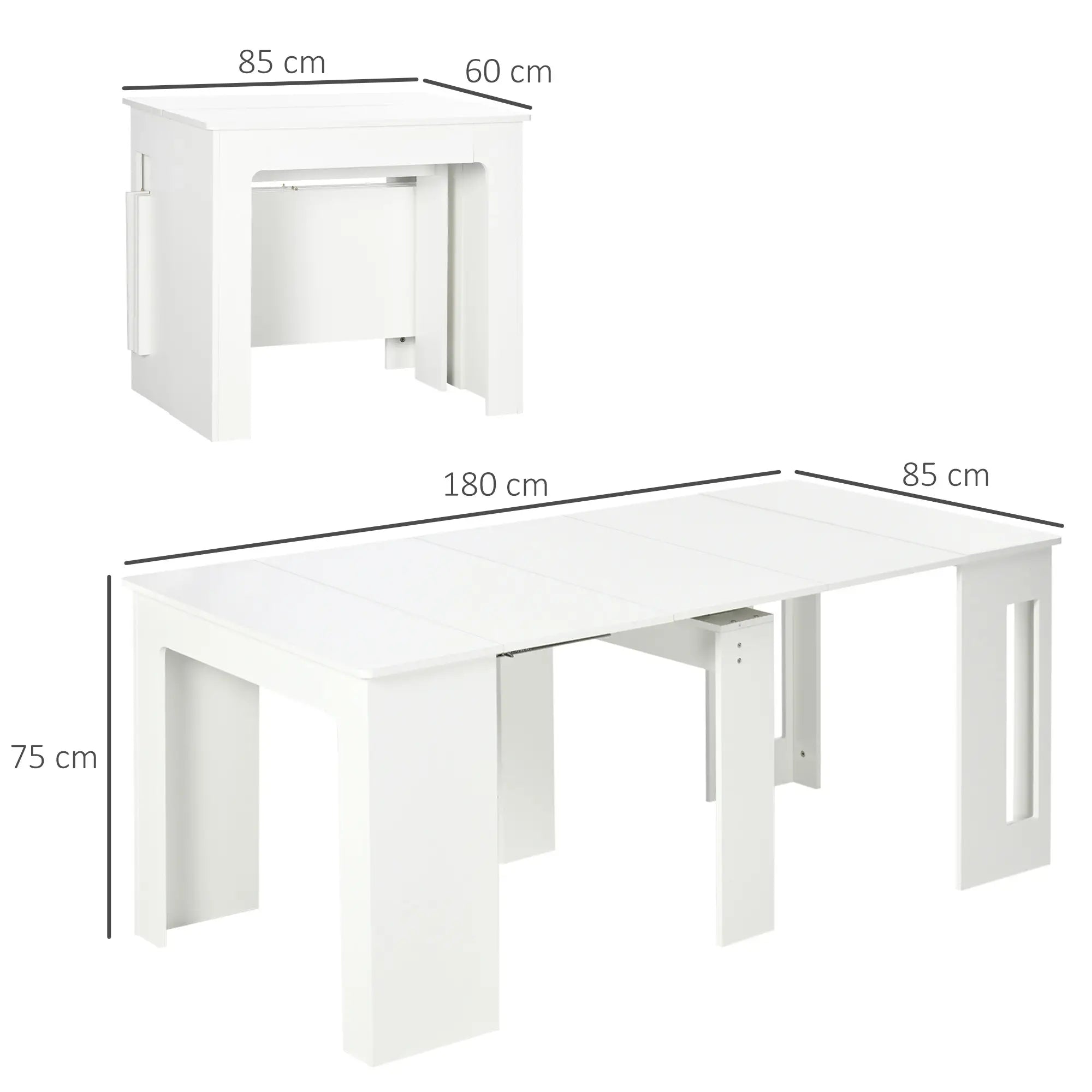 Extendable Dining Table, Expandable Kitchen Table, Seats 6, White Bar Tables & Dining Tables at Gallery Canada