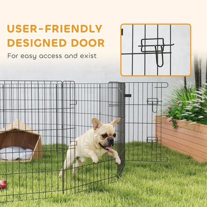 24 Inch Foldable Metal Pet Playpen, Dog Puppy Kennel Cage, 12 Panel Dog PlayPens at Gallery Canada