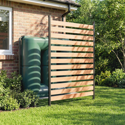 38" x 76" Privacy Screen Panel, Fir Wood Planks, Aluminum Posts, Hide Trash Cans Side Awnings at Gallery Canada