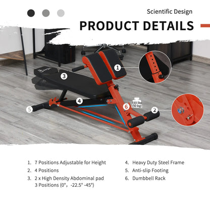 Adjustable Weight Bench, Roman Chair, Hyper Extension, Ab Sit Up, Black and Red Weight Benches at Gallery Canada