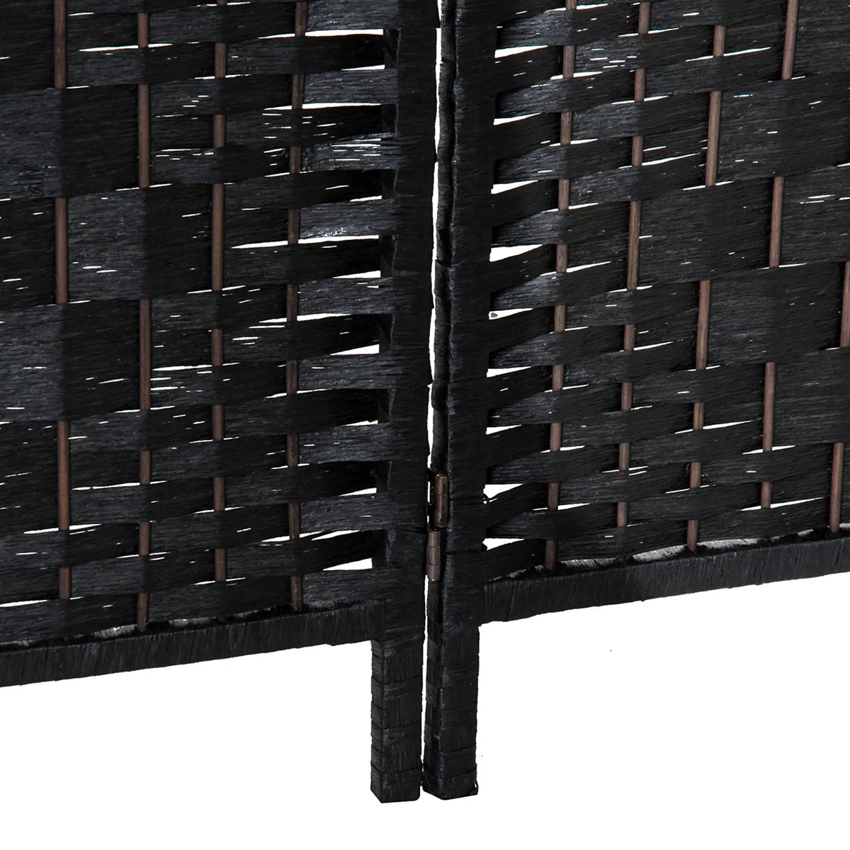 6ft Folding Room Divider, 4 Panel Wooden Frame, Black Room Dividers at Gallery Canada