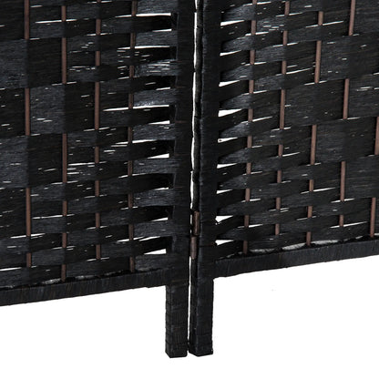 6ft Folding Room Divider, 4 Panel Wooden Frame, Black Room Dividers at Gallery Canada