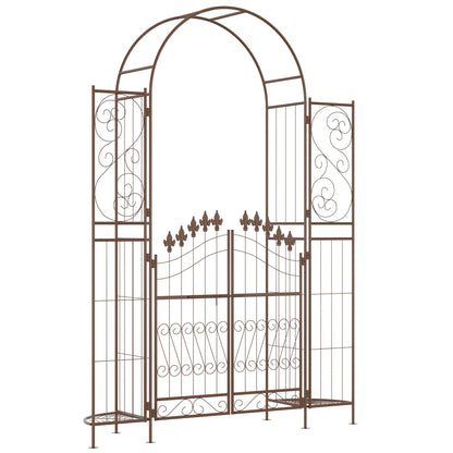 7ft Metal Garden Arch Trellis, Outdoor Arbor for Climbing Plants Garden Arches at Gallery Canada