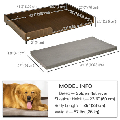Elevated Dog Bed Frame, Furniture Style Pet Sofa, Large, Brown Elevated Dog Beds at Gallery Canada