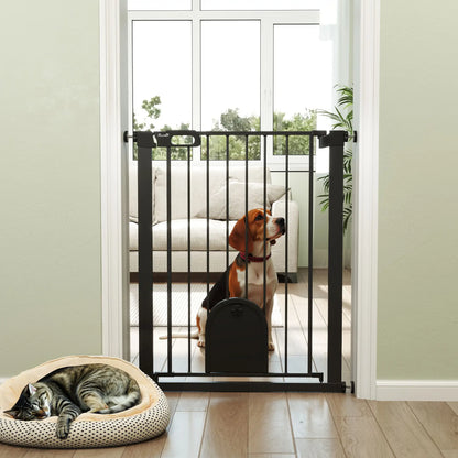 30"-32" Extra Wide Pet Gate, 35"H, Small Door, Black Houses, Kennels & Pens at Gallery Canada