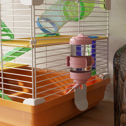5-Tier Hamster Cage with Wheels, Tube, Water Bottle, Orange Hamster Cages at Gallery Canada