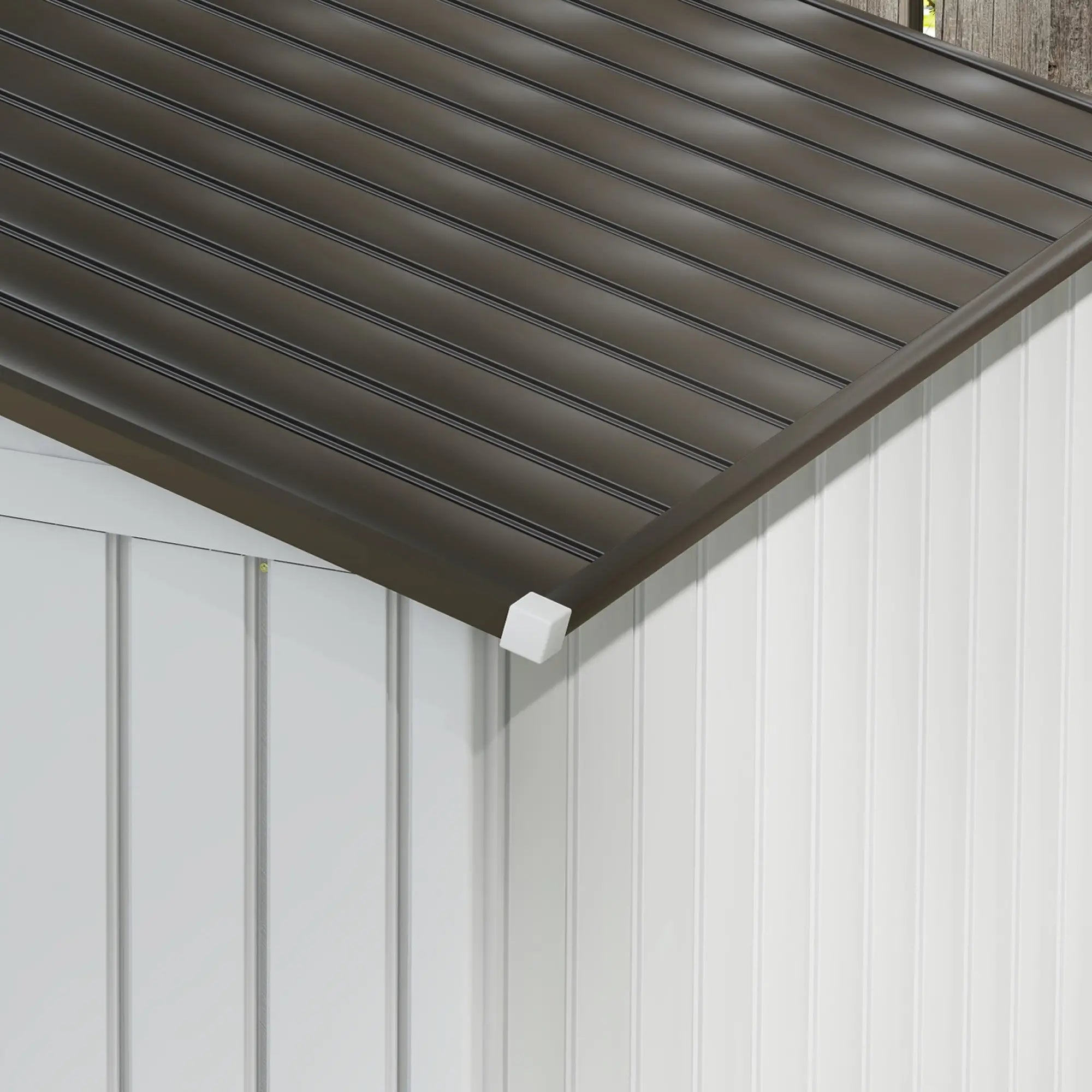 7' x 4' x 6' Garden Storage Shed, Metal Tool House, Silver Sheds at Gallery Canada